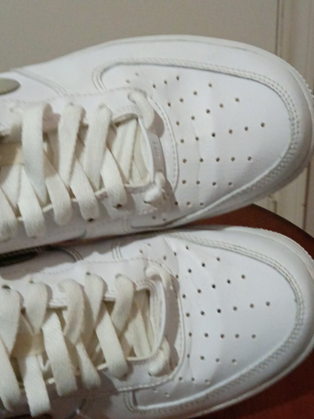 Nike Air Force 1 Low Top White/Silver Iridescent Leather CJ1646-100 Women’s Sz 9 - Picture 13 of 13